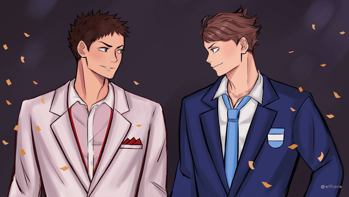 elfioreart's tweet photo. reunited at the top of the world 🇯🇵🇦🇷✨

#ハイキュー #Haikyuu #oikawatooru #iwaizumihajime 
#iwaoi #oiiwa #oikawa #OlympicGames #Olympics #オリンピック #haikyuufanart #Tokyo2020 https://t.co/4iOsjkUiYN