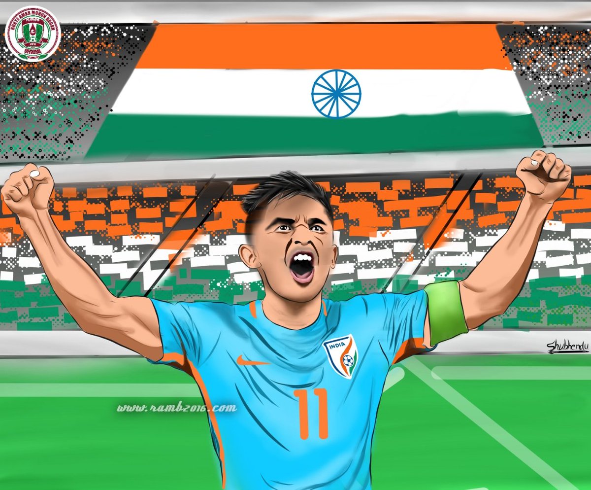 Rambians's tweet photo. Featuring in the top active goal scorers' list alongside Cristiano Ronaldo and Lionel Messi is not an easy task. But if the name is Sunil Chhetri, nothing is impossible.

Happy Birthday Captain ❤️🇮🇳

#Sunil_Chhetri
#Captain
#Leader
#Legend https://t.co/DuhDvpglRq