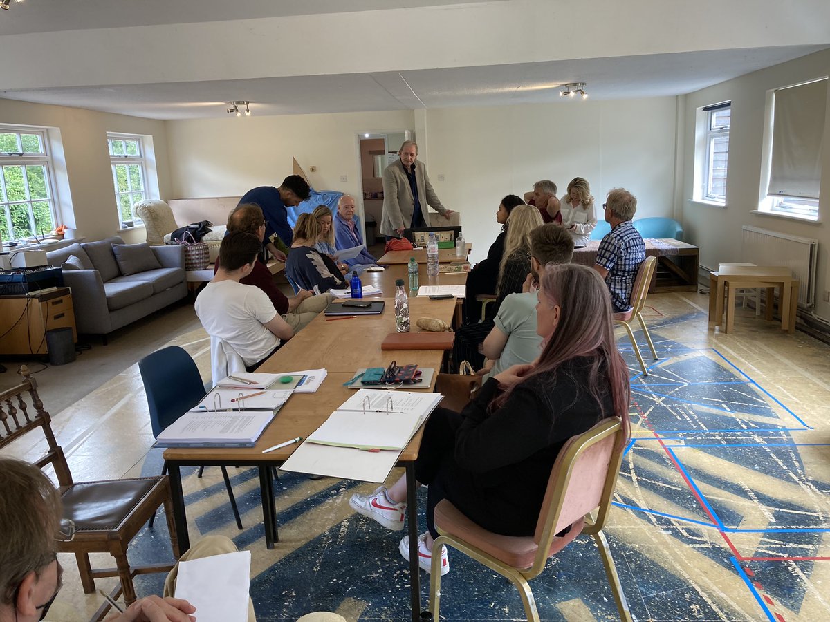 TheRayCooney's tweet image. Rehearsals almost done! A look back to day one! Time flies when you’re having fun! Two Into One opens @MillAtSonning on 5th August. #TwoIntoOne