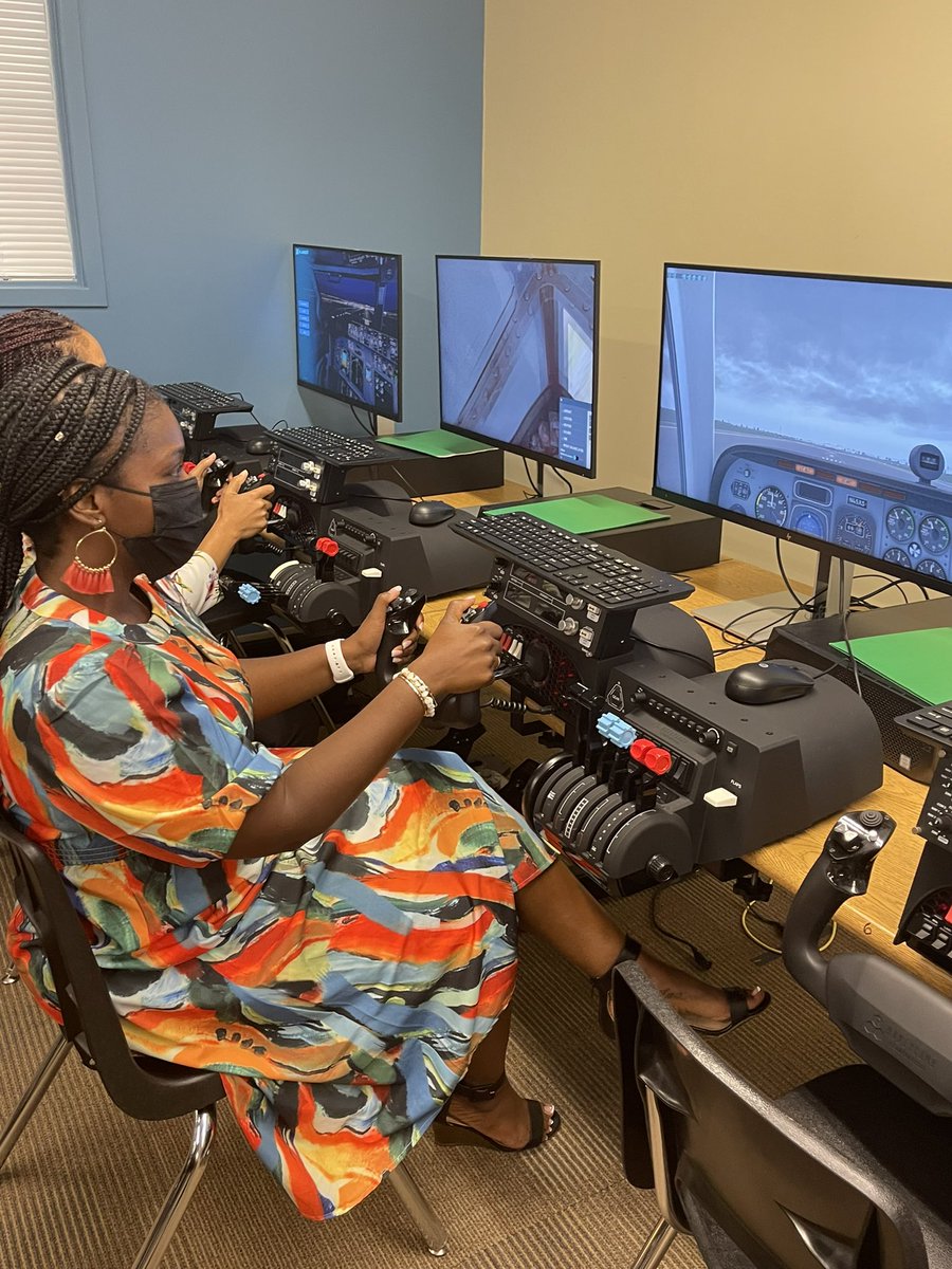 Tubbs_Tidbits's tweet photo. We are ready to take flight ✈️ Today’s meeting involved team-building activities and a review of our district strategic goals. We ended with a tour of the @FlyCFAA campus!  What a cool experience!This academy is a great opportunity for students interested in aerospace/aviation https://t.co/e4WnGnsDi9