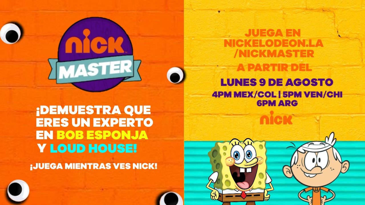 Nick LA) Nick Master - Partida de Bob Esponja (Promo) 