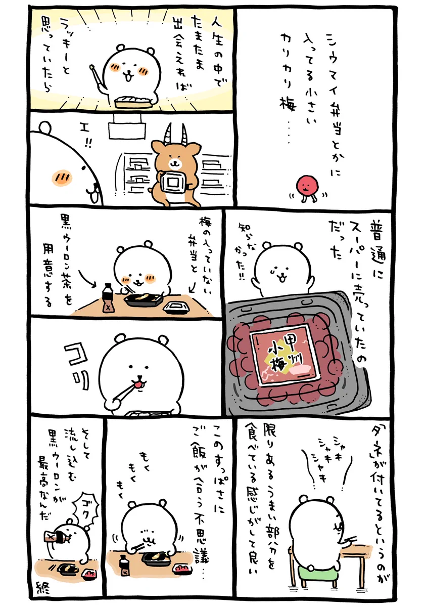 酸っぱいけれども弁当と黒ウーロン茶の愛称バッチリ