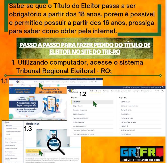 gremioDoIFRO's tweet photo. Politizando
Como fazer política dentro da sociedade, e fazer com que haja retorno?

Em cada final de mês, a Coord Cultura e Formação Política, mostrará como fazer política na sociedade e como aplicamos sendo cidadão estudante.
No mês de julho o tema é: "Título de Eleitor"
++++ https://t.co/TaNrk1k61r