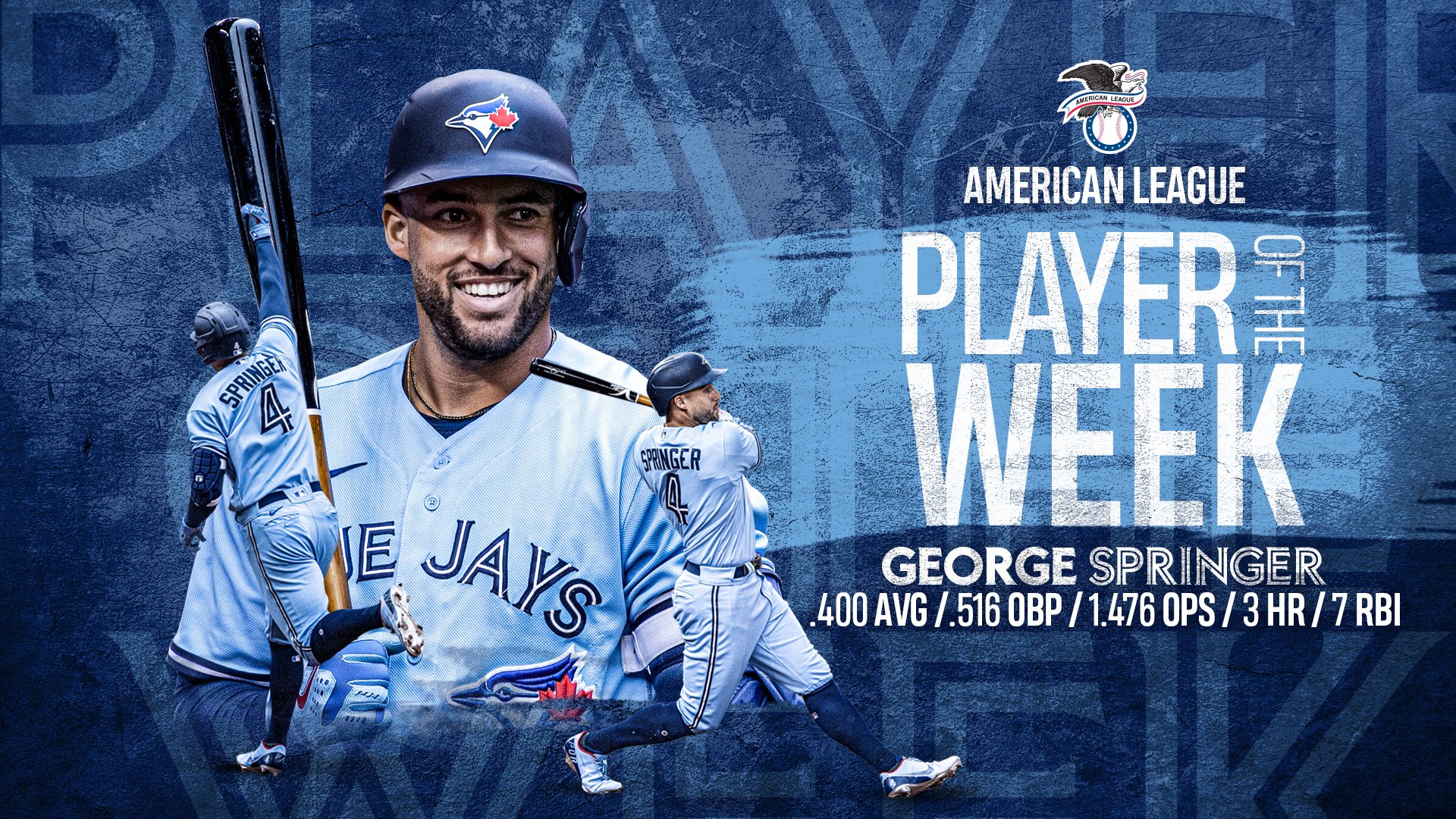 Toronto Blue Jays on X: King George 👑 Springer is your AL Player of the  Week!  / X