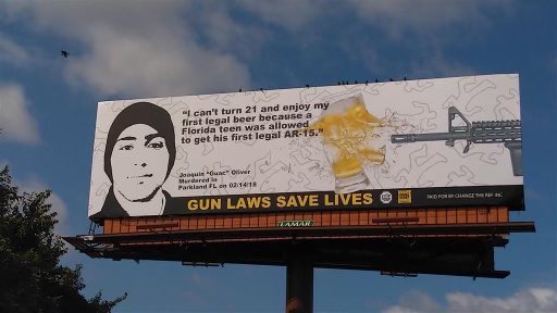 Check out this billboard display in Springfield, Massachusetts - home of <a href="/Smith_WessonInc/">Smith & Wesson Inc.</a>