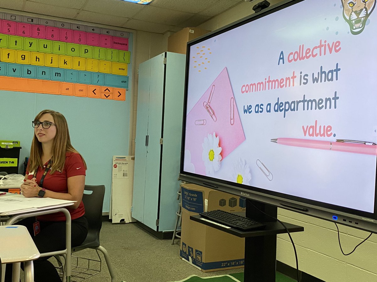Math team creates collective commitments to align with with our promise to each other and our campus culture to create lifelong learners &amp; responsible citizens! #KMSCougarPride #KMSMath
