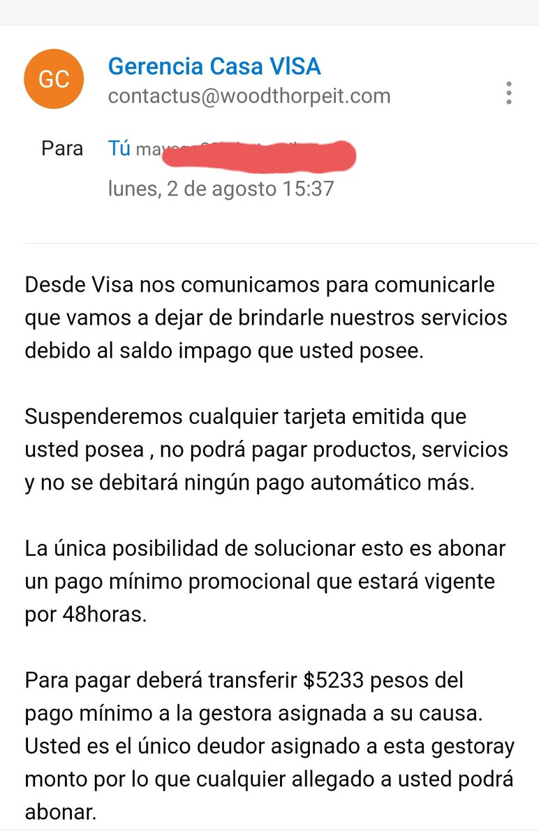 mayego15's tweet photo. ⚠️⚠️⚠️⚠️ALERTA FRAUDE⚠️⚠️⚠️
No den datos ni realicen pagos. VISA NO ENVIA ESTOS MENSAJES
Compartilo para  estar alerta @Visa @VisaArgentina https://t.co/cxPt80BhIr
