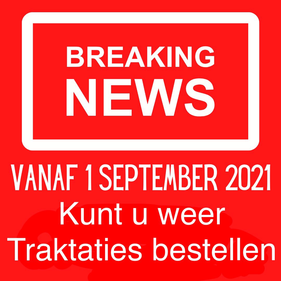 Goed nieuws, alles is bijna weer achter de rug en gaat langzaam weer de normale kant op! Dat betekend dat u ook weer uw traktaties kunt bestellen voor het volgende (school) jaar! 🎁
Tip: bestel op tijd! Het liefste twee weken van te voren!
Lieve groetjes Ria