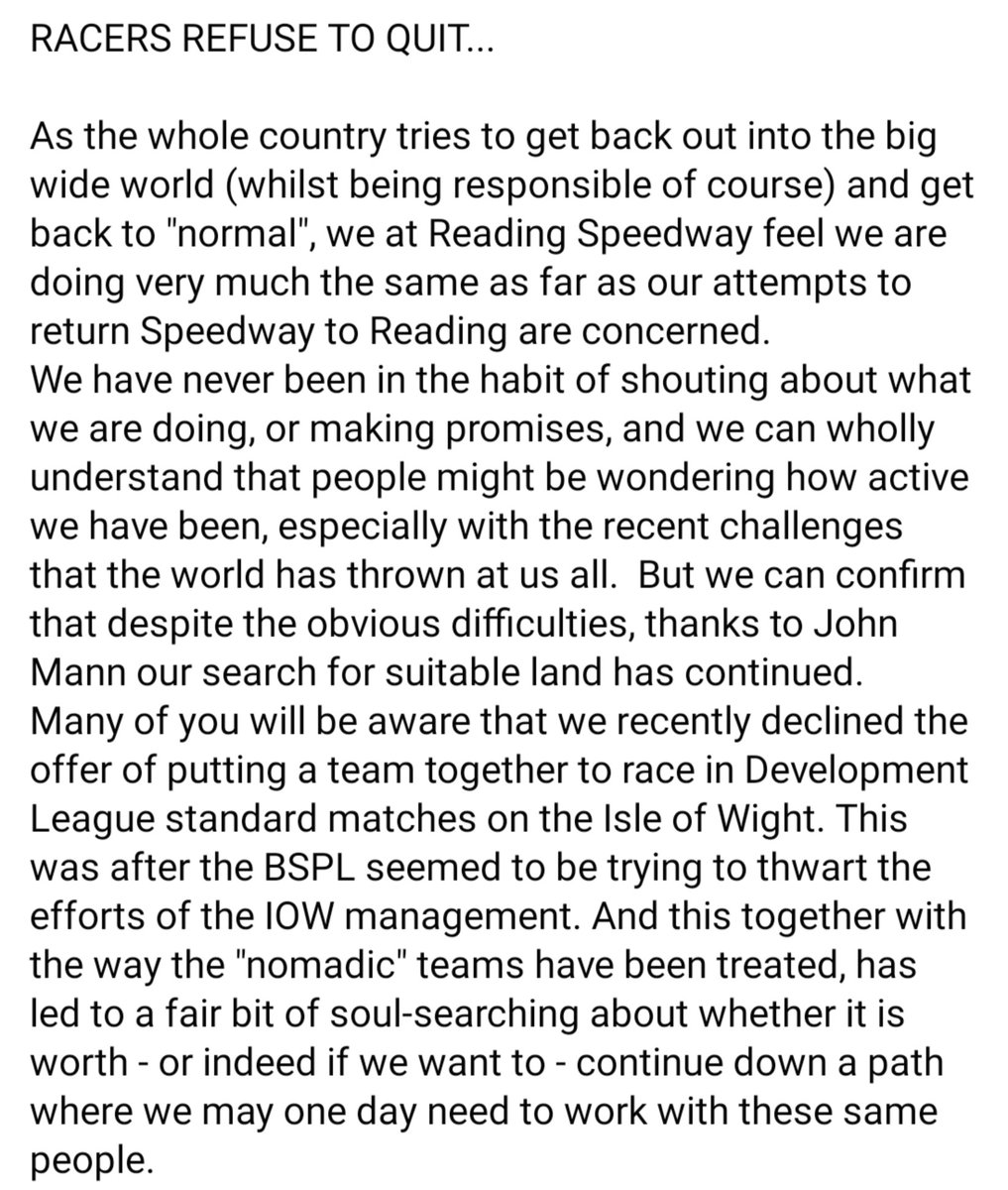 Reading Racers tweet media