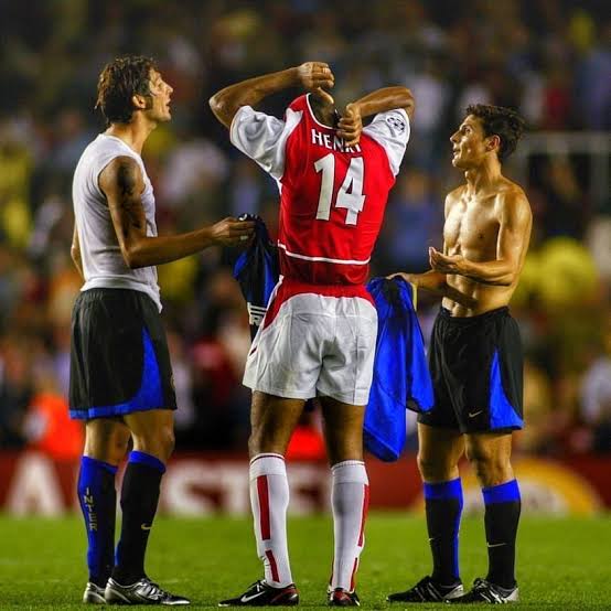  to Marco Materazzi & Javier Zanetti arguing over Thierry Henry\s  shirt

Happy Birthday King 