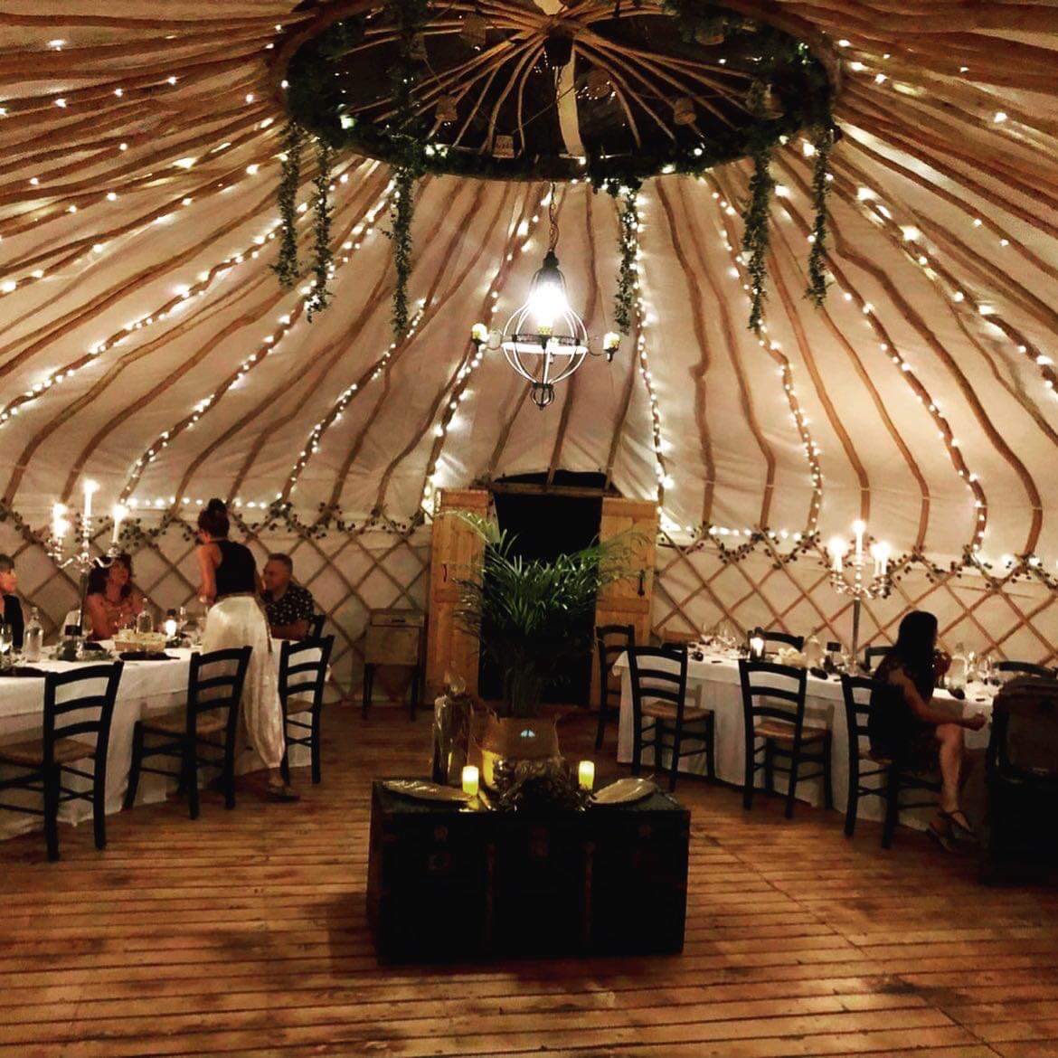 33' yurt at our friend, Kerry Roy's glamping site: Cerchio del Desiderio. #yurt #restaurantyurt #mongolmangal