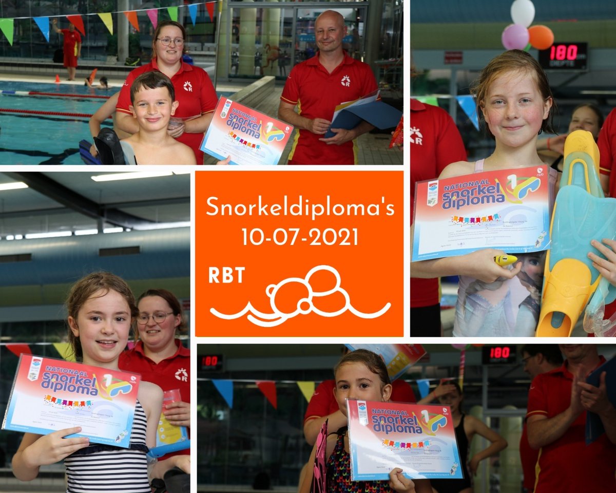 De 1e examens volgens de nieuwe Examenregeling #Snorkelen en de 1e uitreiking van de nieuwe Nationale #Snorkeldiploma’s hebben plaatsgevonden bij <a href="/rbt98/">Reddingsbrigade Tilburg '98 (RBT '98)</a>. ‘We zijn er trots op dat 7 leden ook echt het nieuwe snorkeldiploma hebben gehaald.’
Lees meer: bit.ly/3yWbzgS