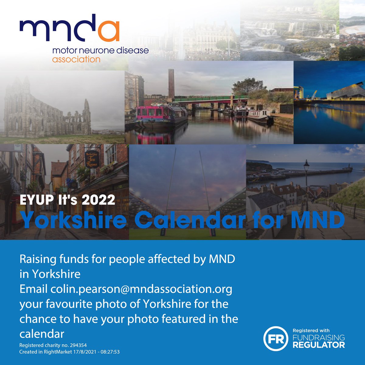 yorkshire2022's tweet photo. Be part of our 2022 Yorkshire Calendar to raise funds for local people affected by #MND. Email photos to Colin.Pearson@mndassociation.org before 1st Sept 2021. Don’t forget to tell us where the photo was taken 📸 Thank you 🧡💙 #TeamMND #Yorkshire #Calendar #Competition https://t.co/0XmcQgw0Ig