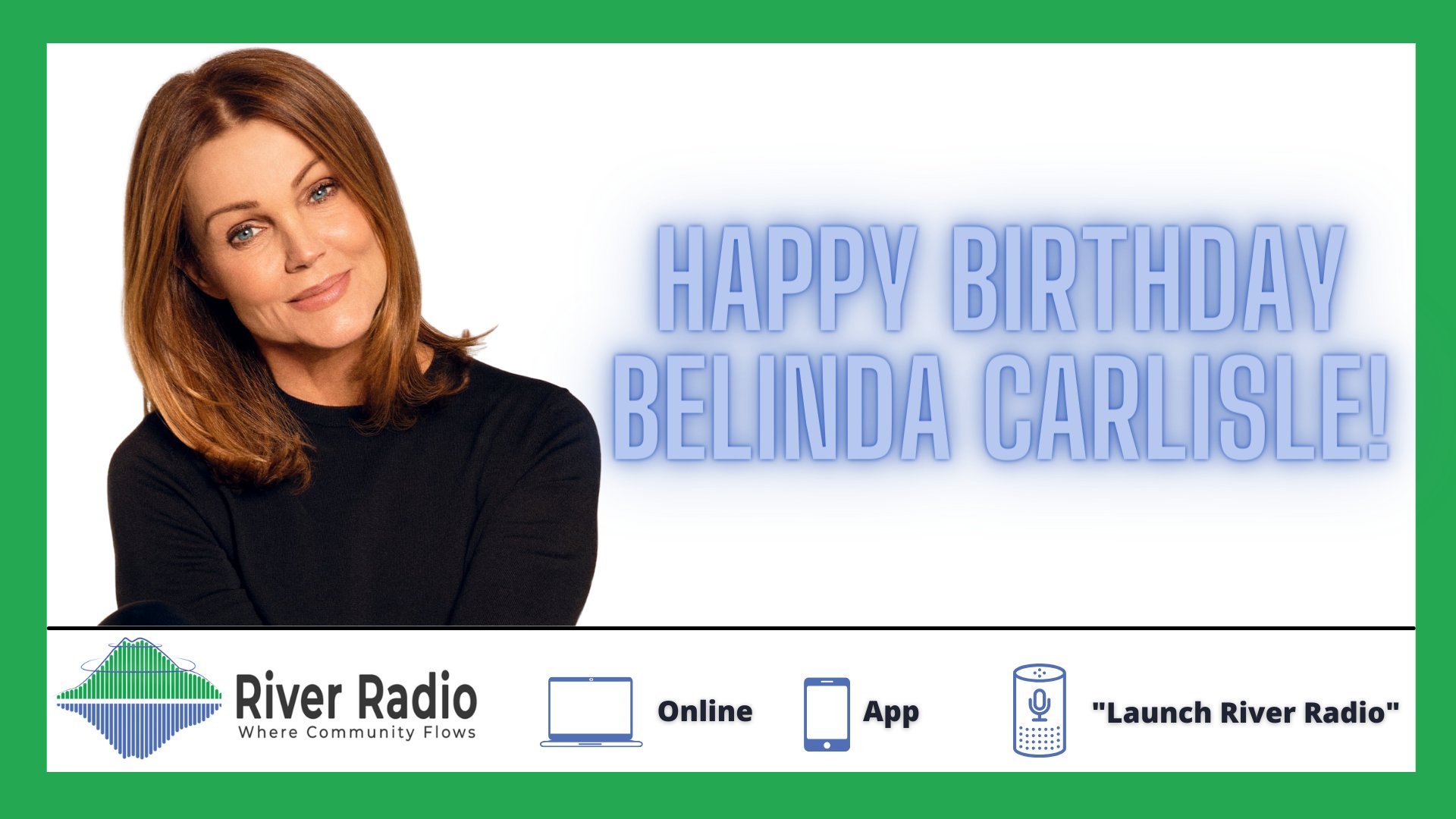 Happy Birthday Belinda Carlisle! 63 today!     