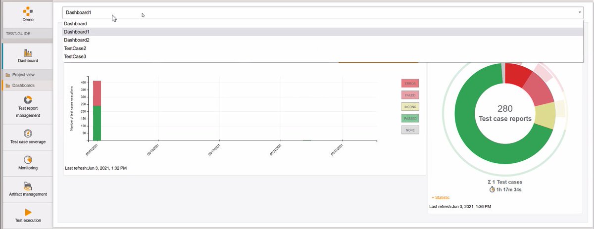 tracetronic's tweet image. TEST-GUIDE 1.105.0 ist da und hat jetzt standardmäßig das Dashboard-Feature aktiviert. Damit lassen sich im Projekt Dashboards anlegen und deren Widgets individuell konfigurieren. #Reporting kann so einfach sein.
#testguide #featurecheck #softwaredevelopment
