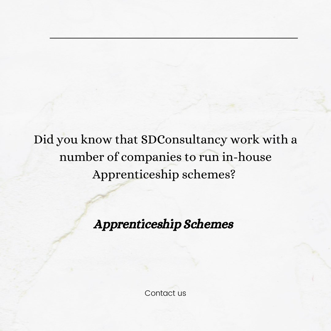 Did you know that SDConsultancy works with a number of companies to develop comprehensive in-house #apprenticeship schemes? These opportunities enable you to work towards specific goals and qualifications, in line with progression opportunities available. <a href="/sqanews/">Qualifications Scotland</a> <a href="/skillsdevscot/">Skills Development Scotland</a>