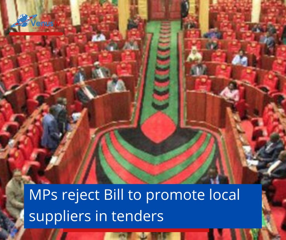 VenusTvKenya's tweet photo. Parliament has shot down a proposed law that sought to compel foreign contractors to source all products and services locally if available, dealing a blow to Kenyan firms.
#venustvnewskenya
#Parliament
#ProposedLaw
#CompelForegnContractors
#KenyanFirms
https://t.co/goB6Rk2AZY https://t.co/c6jAU2cfEe