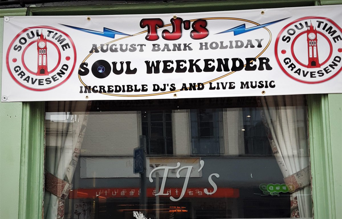 GravesendTCM's tweet image. Date For Your Diaries - August Bank Holiday Weekend - "Soul Weekender" at @TJs_Pub  Milton Road #Gravesend