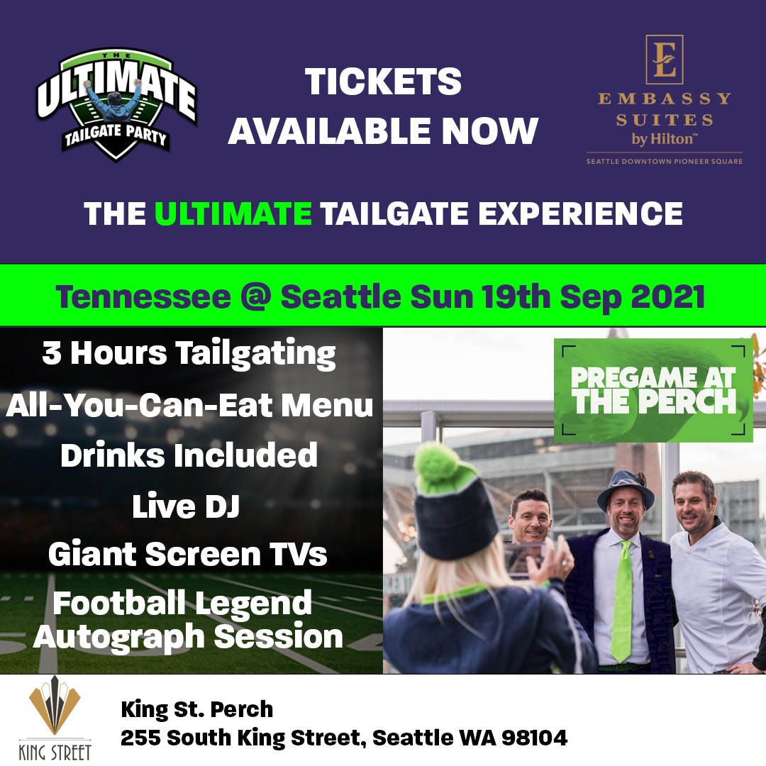 You are invited to the @EmbassySeattle for the ultimate #tailgate party, #PregameAtThePerch, full details - bit.ly/2UlBuj0
#seattle #seahawks #seahawksfootball #football #tailgate #tailgateparty #seattlefootball #PioneerSquare #SeattleBlogger