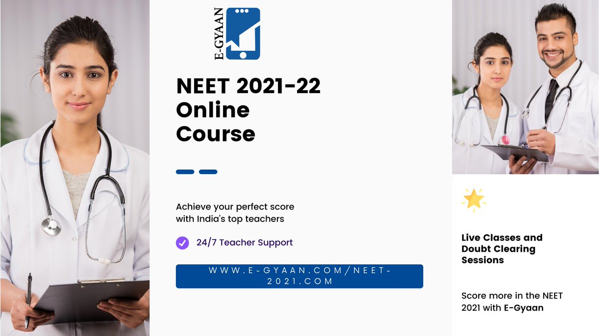 EGyaanLearning's tweet photo. Are you preparing for #NEET 2021-22? Choose @EGyaanLearning to get 24/7 guidance from India's leading Educators for #NEETUG. #Enroll now and access daily #OnlineClasses, #testseries, instant doubt clarification, and study material. 
For more details, visit our website.
#egyaan https://t.co/AsIl397omb