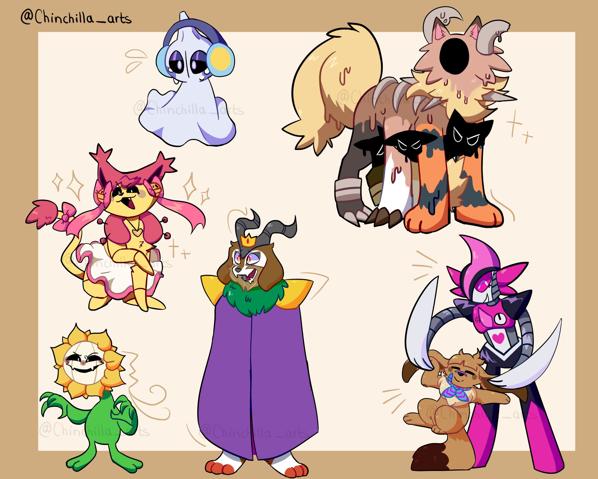 strongest zooble fan on X: some undertale characters but they are based on  their early designs :]] #undertale  / X