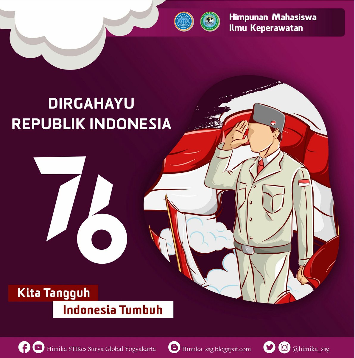 [DIRGAHAYU REPUBLIK INDONESIA KE-76]

Tangguh dalam bertumbuh. Pemuda pemudi Indonesia kejar mimpi mu dan raih cita-citamu.

INDONESIA TANGGUH✊🏻
INDONESIA TUMBUH🇮🇩

#17agustus
#HUTRI76
#IndonesiaTangguhIndonesiaTumbuh
#HIMIKASSG
#HIMIKASinergiPositif
#MasHimdanMbaMika