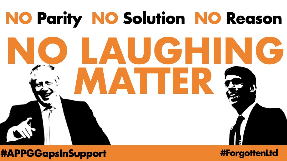 Maybe if @BorisJohnson was more 'detail' and less 'jolly japes' we wouldn't still be forgotten? 511 days without meaningful support. #APPGGapsInSupport #ForgottenLtd