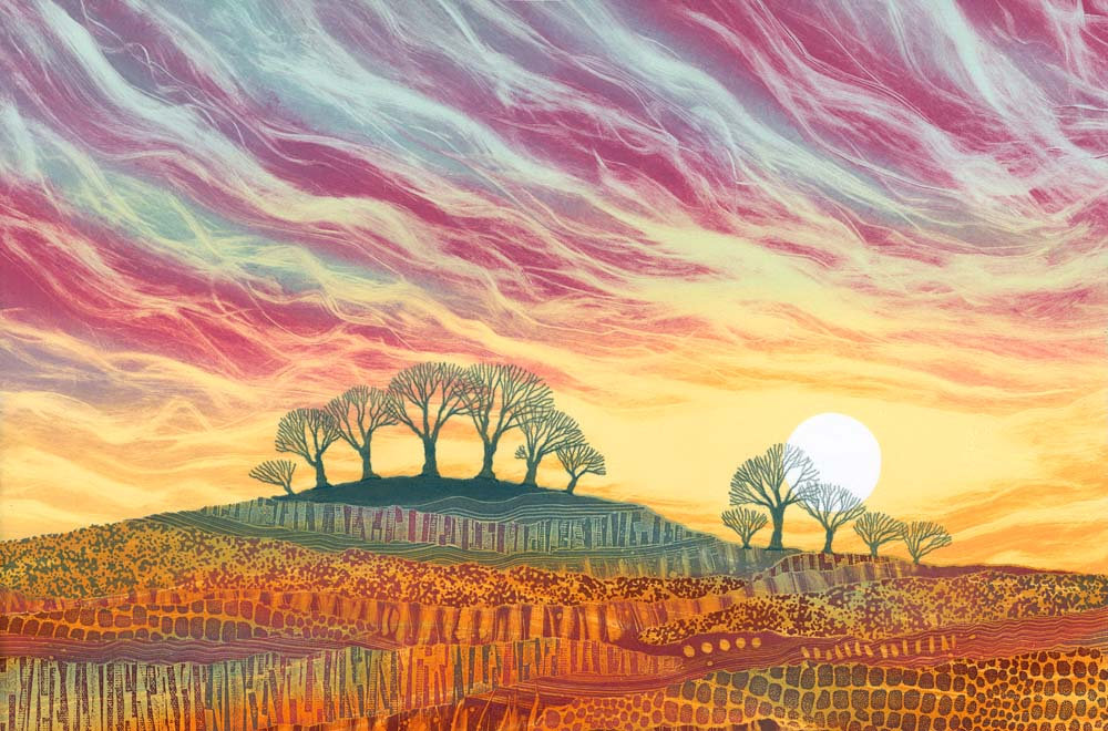 womensart1's tweet photo. 'Daybreak' by Contemporary Northumberland printmaker Rebecca Vincent #WomensArt https://t.co/o5biPGqgPm