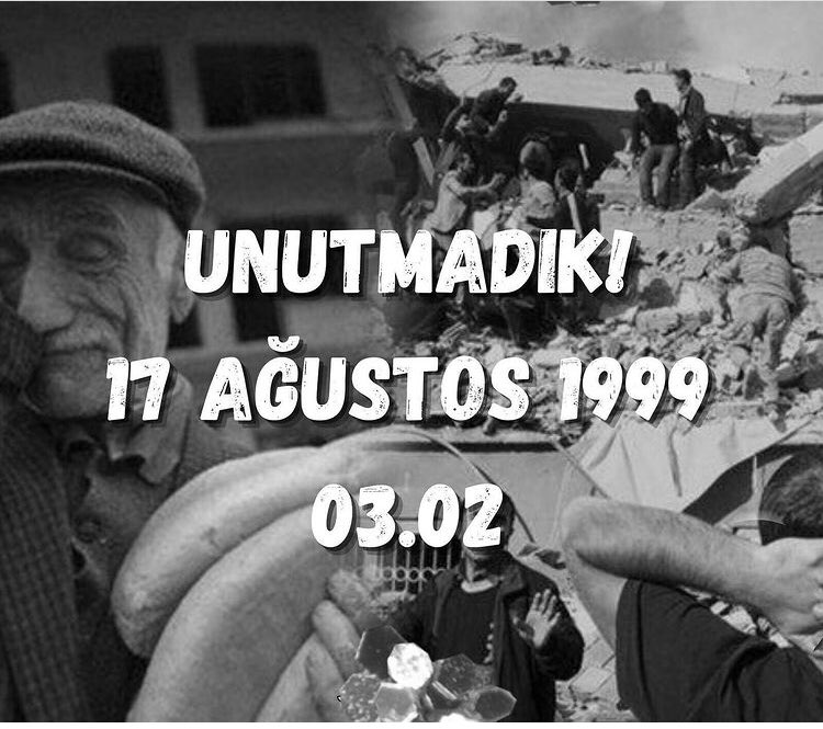 #17Ağustos1999 #MarmaraDepremi’nde kaybettiğimiz vatandaşlarımızı rahmetle anıyor, yakınlarına sabırlar diliyorum Mekânları cennet olsun. Rabbim, bir daha böyle acılar yaşatmasın bizlere.