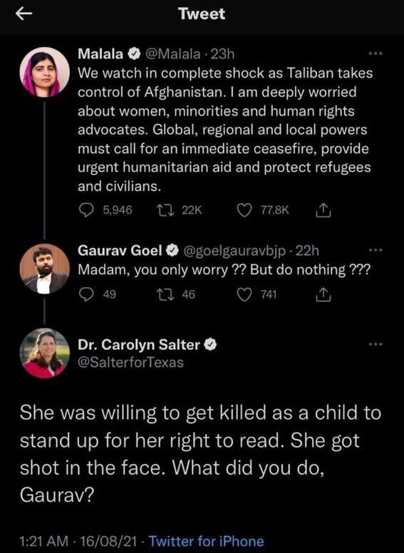 INCWillReturn's tweet photo. Sorry BJP can't silence the world. 😂

@goelgauravbjp 

#Afghanisthan 
 #AfganistanWomen #AfghanistanBurning #Afghanisthan https://t.co/mrE18YpyEP