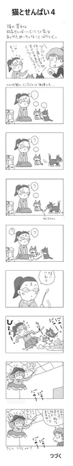 猫とせんぱい4#こんなん描いてます#自作マンガ #漫画 #猫まんが #4コママンガ #NEKO3 