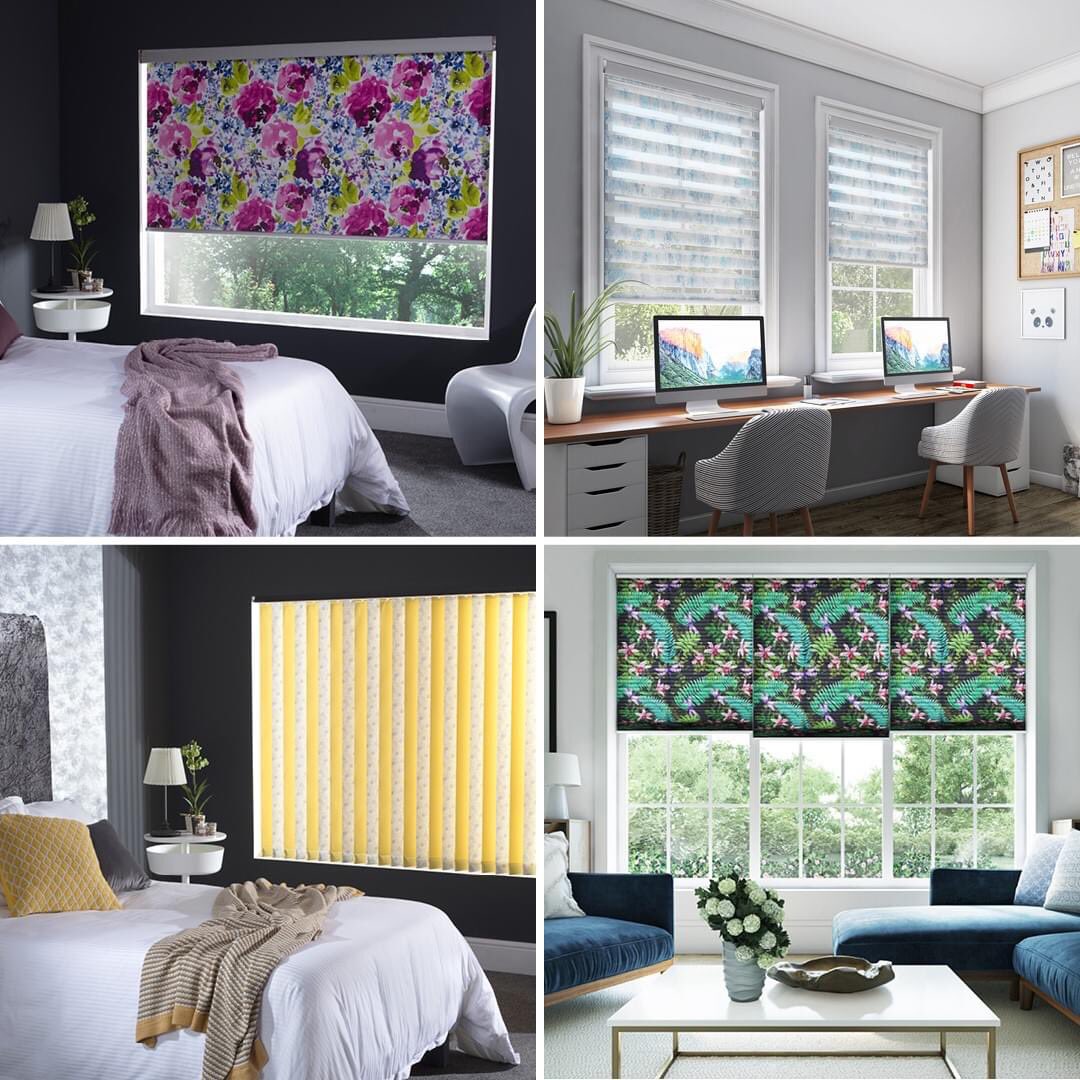 🌟Let your window be the main feature of your home interior look! 🌟

🌟Featured fabrics:Lucia Blackout Bright bold botanicals.

🌟Featured fabric:Venture Sky 
Vision double layered blinds

🌟Featured fabrics:Hexagon Yellow &amp; Palette Sunshine.

🌟Featured Fabric: Vita asc Azure.