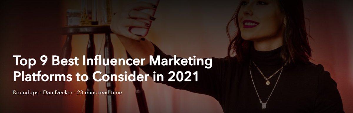 Top 9 Best Influencer Marketing Platforms to Consider in 2021

SPOILER: Influence4You is #1 🏆

allthatsaas.com/roundup/best-i…

 🙏 <a href="/allthatsaas/">All That SaaS 🚀</a> <a href="/dandeckerATS/">Dan Decker 🦹🏽‍♂️</a>

#saas #saasmarketing  #influenceurs #influencemarketing #influencermarketing #influencers #influencermarketingstrategy