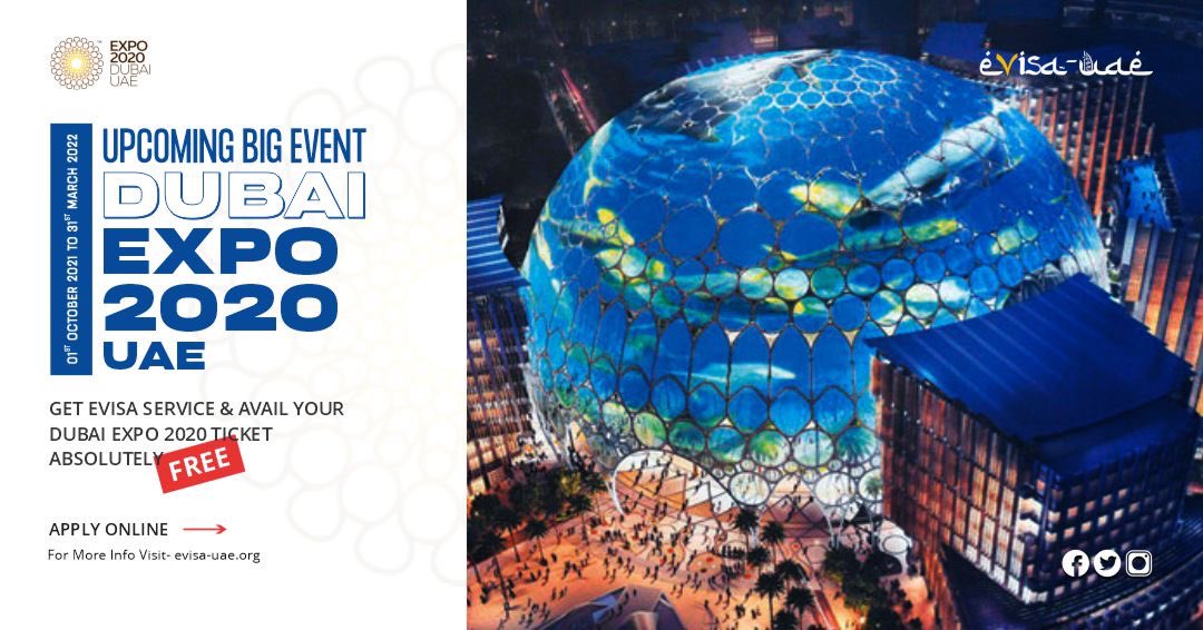 eVisaUAE's tweet photo. Upcoming Big Event DUBAI Expo 2020.

#dubaiexpo #dubai #uae #expo #expoticket #abudhabi #evisa #travel #tourism https://t.co/k9MnrsN2DI