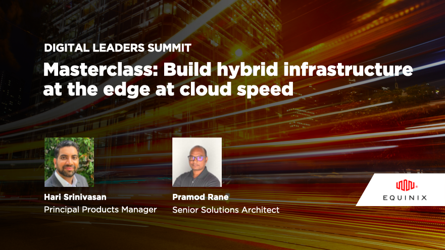 During this masterclass at #PEDLSummit2021, <a href="/Pramod_Rane/">Pramod Rane</a> and Hari Srinivasan discuss the importance of moving enterprises to the cloud and how Equinix Metal™ can help enterprises build agile, secure and scalable #hybridcloud infrastructure. Watch now: eqix.it/3k1uGjx