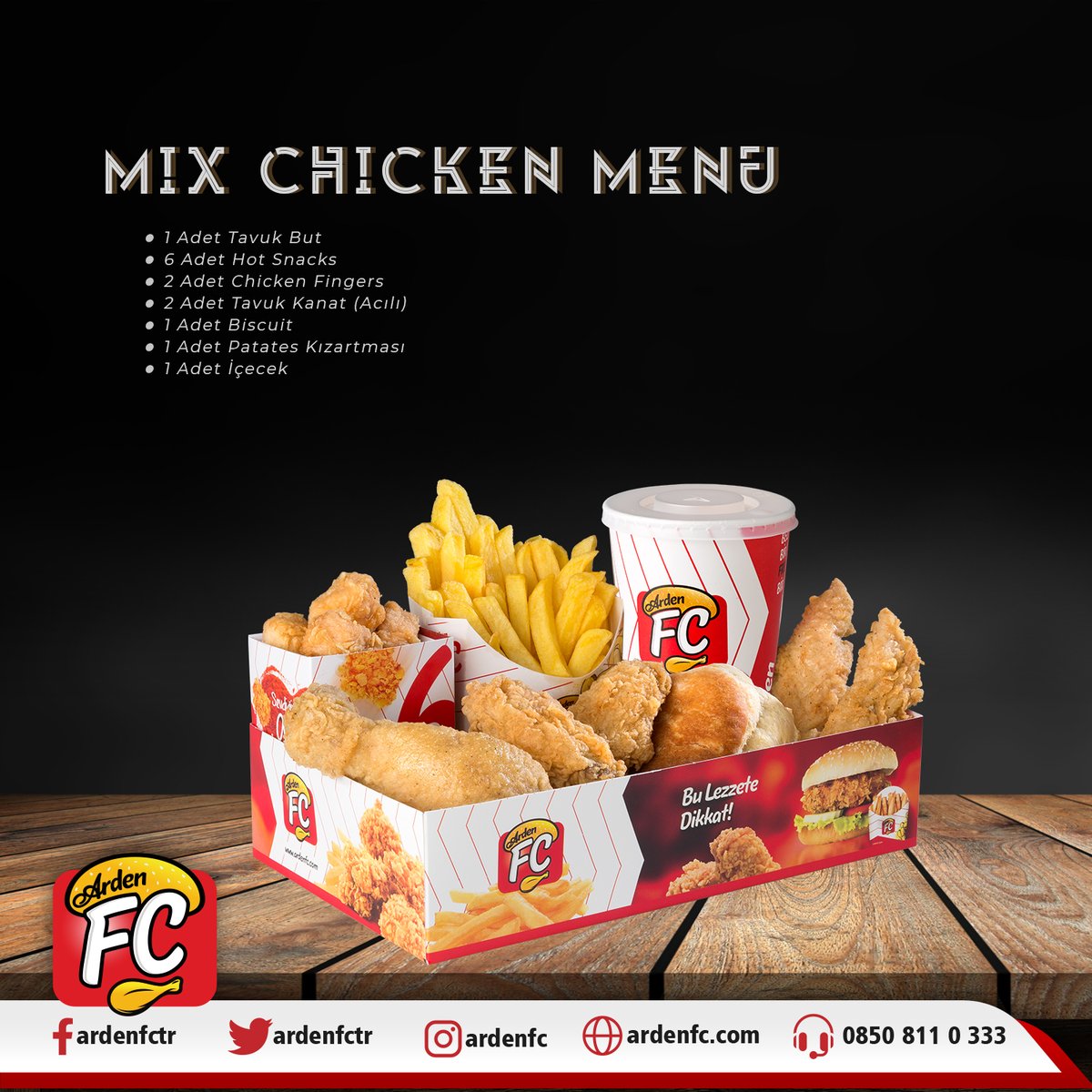 ardenfctr's tweet photo. Lezzeti bol çeşidi çok olsun dedik menüyü mix’ledik. İçersin de But, Kanat, Finger ve Hot Snack dörtlüsü ile ortalığı şenlendirdik. Mix chicken menümüzü hala denemediyseniz hemen restoranlarımıza gelin bu şenliğe ortak olun 😋 #finger #hotsnack #kanat #mixchickenmenu #ardenfc https://t.co/UJPTMaJEiN