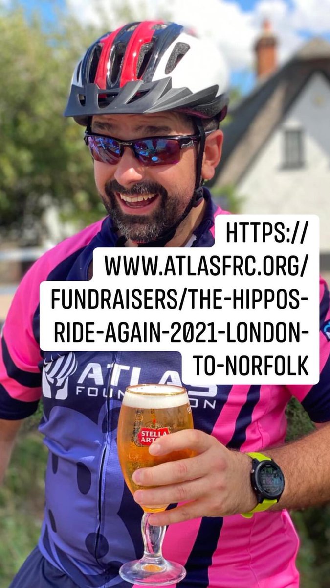 huwprotheroe's tweet photo. 4 days to go…
#London to #Norfolk for in support of @atlas_frc 🚴🏼‍♂️ @JasonLeonard114 @StefanT15 

https://t.co/j4GofT0kdz

#londontonorfolk #cycle #fundraising #atlasfoundation #atlas   #silverhippos https://t.co/T6fXpBNJu6