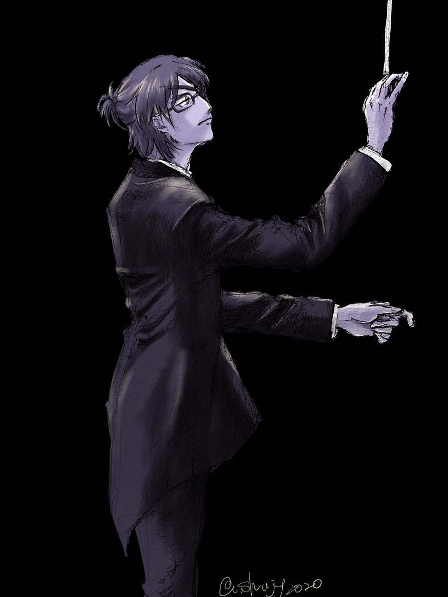 ジィ V Twitter Hokosakiさんありがとうございますー ハンジさんが指揮者と聞いてたまらず描きました お写真参考にさせていただいた西本さんもとてもかっこいい指揮者さんで 眼福です