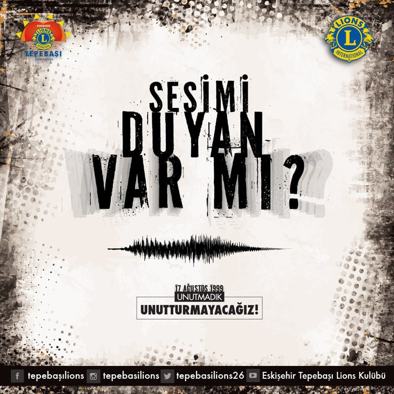 Aklı ve bilimi kullanarak tüm afetlere hazırlıklı olmak mümkün! 
#17Ağustos1999 depreminde yaşamını yitiren vatandaşlarımızı saygı ve rahmetle anıyoruz.
