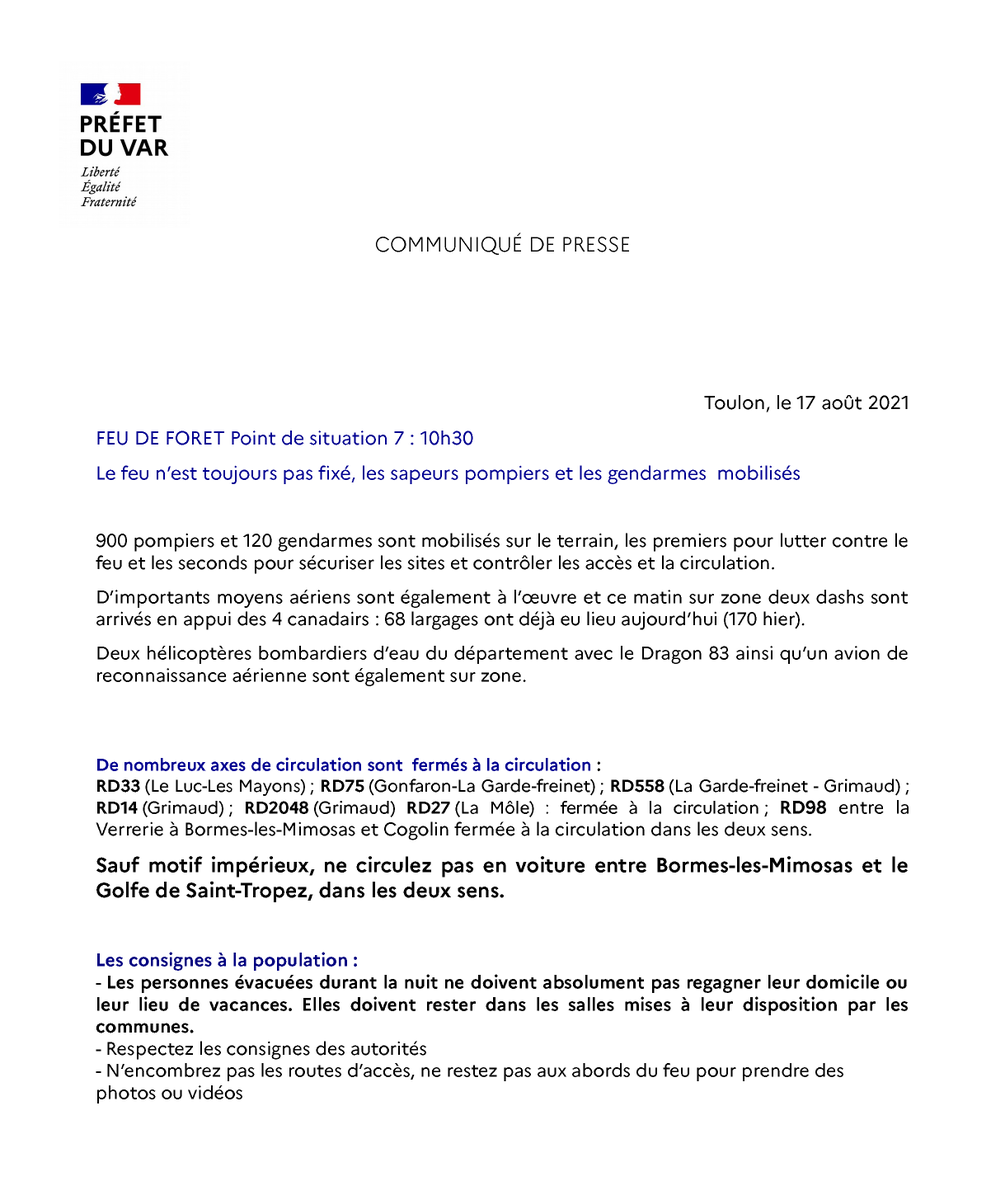 Préfet du Var tweet media