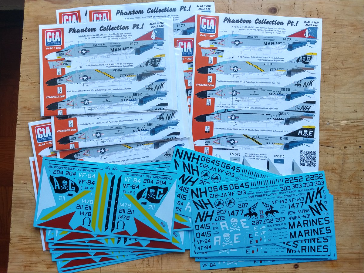 CTA_Decals's tweet photo. Limited offer - CTA-040 1/48 Phantom Collection Pt.1 for only $10.00!!! https://t.co/RT9C6m4z2t 🤑🤑🤑
Ideal Choice for Tamiya 1/48 F-4B Kit!
Make your Phantom Wonderful!
#F4BTamiya #Tamiya #TamiyaF4B #TamiyaPhantomF4B #f4bphantom #CutthenAddF4BPhantom https://t.co/5vK0bwmM5i