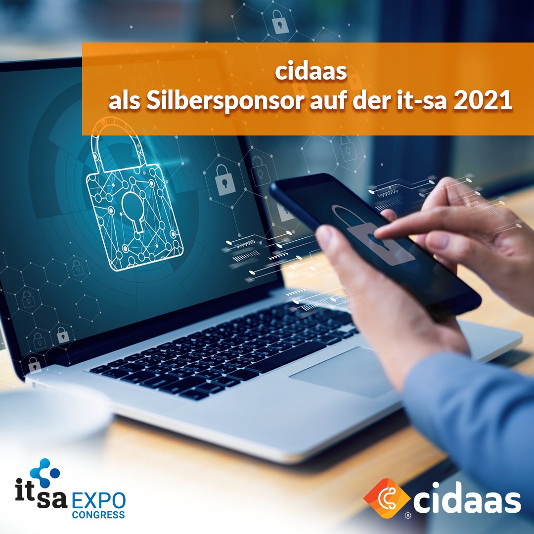 📅 Save the date 📅 - 12. bis 14. Oktober 2021 

cidaas ist als Silbersponsor auf der @itsa_Messe 2021 mit dabei. Ihr findet uns in Halle 7, Stand 7-515. 

buff.ly/3xVFepc

#itsa #event #itsecurity #cybersecurity #cidaas #identitymanagement #accessmanagement