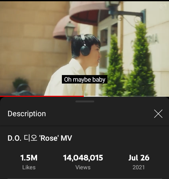 KyungsooCharts's tweet photo. D.O 디오 'Rose' MV has surpassed 14M views with 1,5M likes 🎉😆

🌹https://t.co/plzczhuagh

@weareoneEXO
 #디오 #엑소디오 #공감 #DO (D.O.)
-D 🍇 https://t.co/2PWFgi53FF