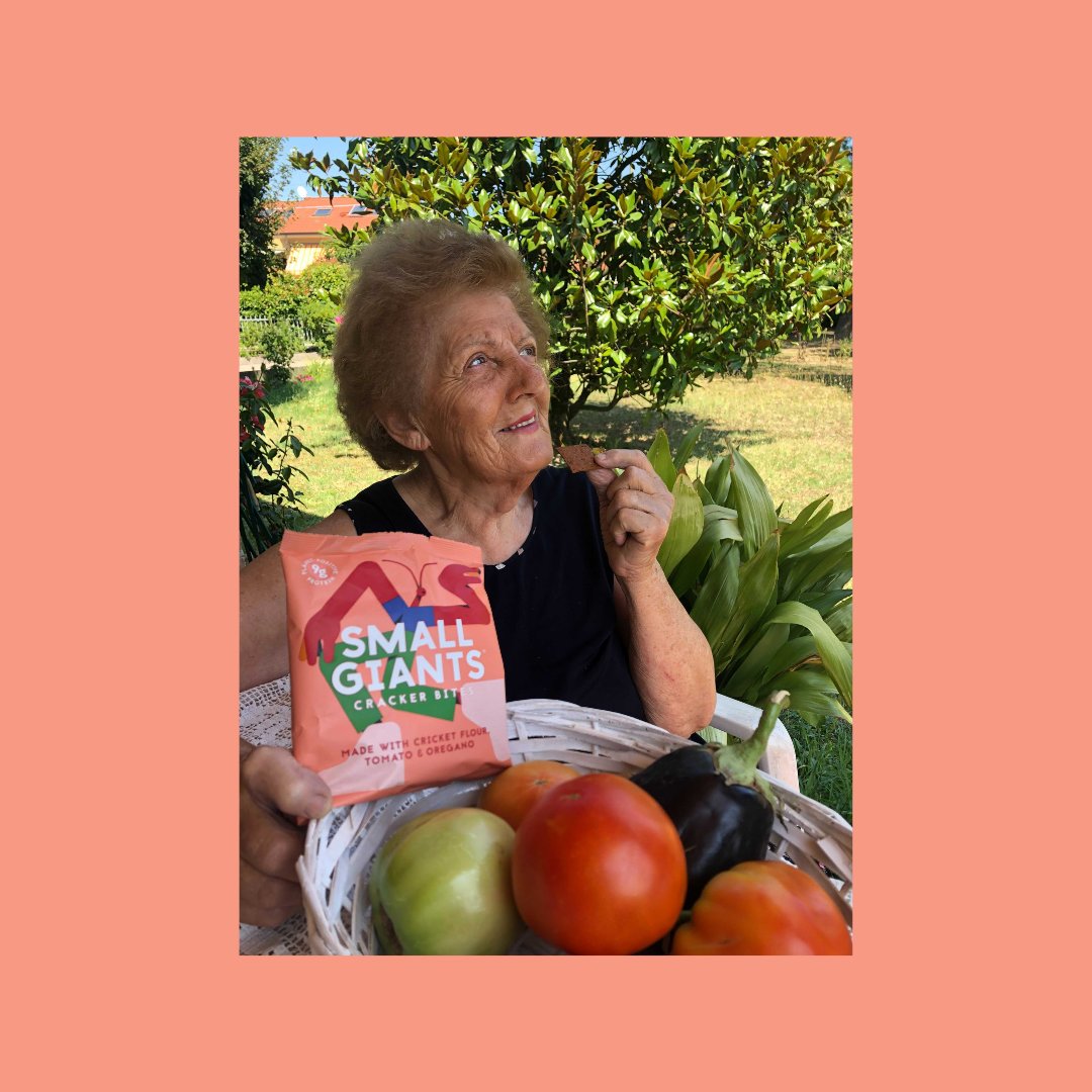 Even my Italian granny turned to edible insects🤩 And you? What are you waiting for?!🤔

#edibleinsects #sustainable #startups #SmallBusiness #innovation #NoPlanetB #cricketflour