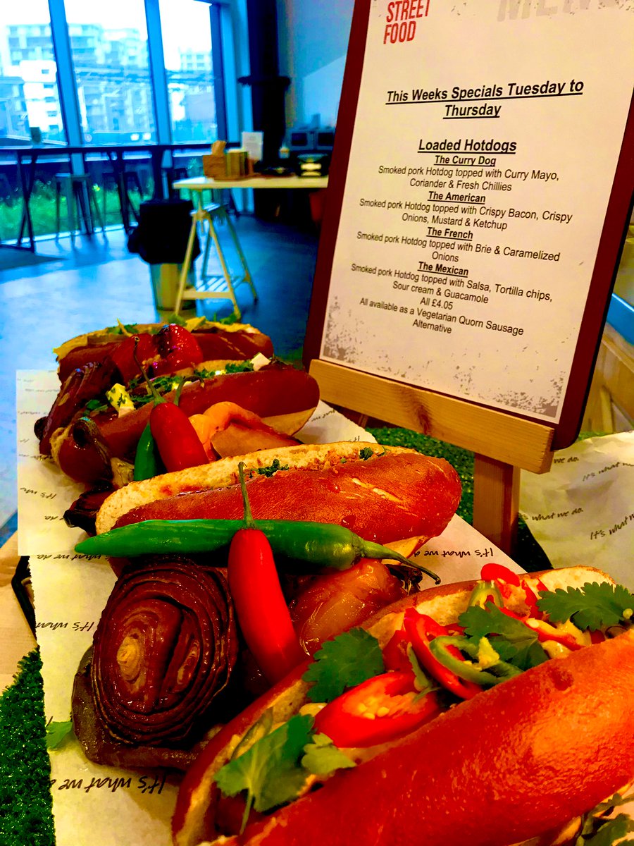 Loaded Hotdogs at one of our sites in Manchester today. <a href="/ItswhatwedoWELL/">DineContractCatering</a>