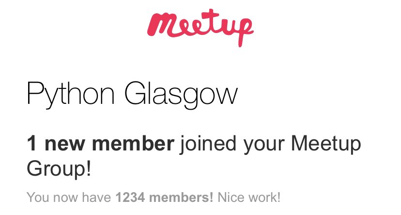 pythonglasgow's tweet image. 1234. Nice.