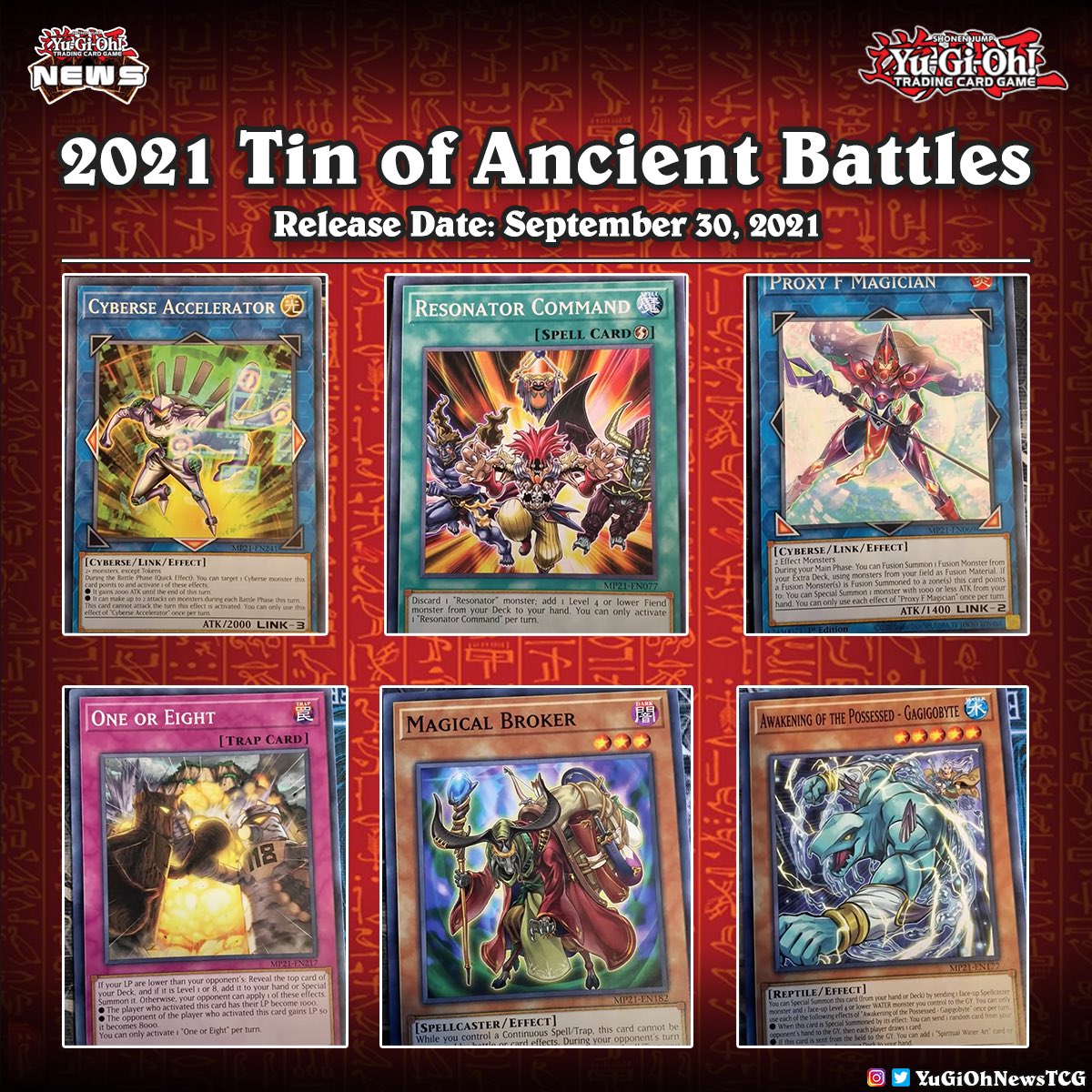 YuGiOh News on Twitter: "❰2021 𝗧𝗶𝗻 𝗼𝗳 𝗔𝗻𝗰𝗶𝗲𝗻𝘁 𝗕𝗮𝘁𝘁𝗹𝗲𝘀❱  Here are few commons that will be available in the upcoming 2021 Tin of  Ancient Battles❗️🙌🏼 Credit: StechDaddy (Reddit) #遊戯王 #YuGiOh #유희왕  https://t.co/CHnVtN3w33" /