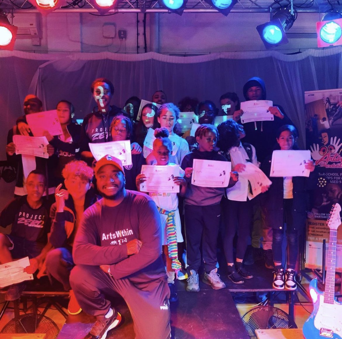 ProjectZeroWF1's tweet photo. Big Ups to the guys from @ArtsWithin for their engagement with our young people. #summerholidays #projectzerowf #haf2021 https://t.co/SMNf0AKph8