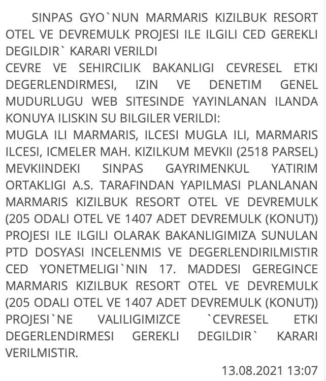 bahadir_ozgr's tweet photo. Özal'ın, Hattat ailesine verdiği izinle başlattığı yağmayı AKP tamamlıyor!

Marmaris Kızılbük'te tek girişi olan iki koy ve orman alanına, Sinpaş'ın kurduğu otel ve 1407 devremülk için 2 gün önce "ÇED gerekli değildir" kararı verildi. https://t.co/AWjsHyilkZ