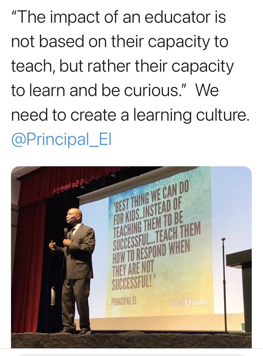 The impact of an educator is not based on their capacity to teach but rather their capacity to learn! This is the premise of my next book and the message I have preached all summer in WI, MS, NV, TX, UT, SC, NY and many more states around the nation (most virtual)! #leadership
